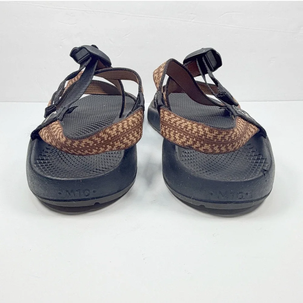 Chaco Mens 10 Z1 Classic Athletic Sandals Brown Geometric Vibram Sole Classic